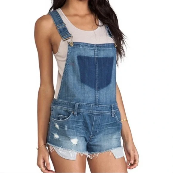 Blank NYC Denim Shortalls in Bunch of Fives Sz 31 - Picture 2 of 16